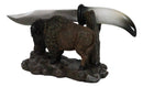 Rustic Western Native Bison Buffalo Stainless Steel Knife Letter Opener Set