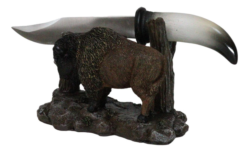 Rustic Western Native Bison Buffalo Stainless Steel Knife Letter Opener Set
