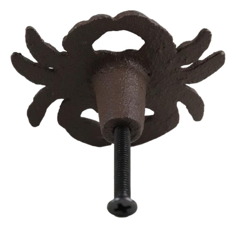 Set Of 4 Cast Iron Rustic Marine Sea Crab Drawer Cabinet Door Knobs Hardware