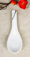 Pack of 6 Yukino Hana Collection Ceramic Asian Soup Spoons With Hook 5.75"L