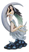 Celestial Dream Voyage Crescent Moon Lullaby Fairy Floating On Clouds Statue