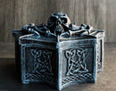 Arachnid Spider Skull On Cobweb With Celtic Knotwork Rune Symbols Decorative Box