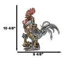 Steampunk Gearwork Robotic Cyborg Rooster Chicken In Battle Armor Figurine