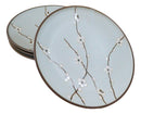 Pack Of 4 Made In Japan Soushun Sakura Round Porcelain Buffet Lunch Plates 10"D