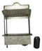 Rustic Green Galvanized Metal Farm Fresh Market Cart Hanging Wall Planter 19"H