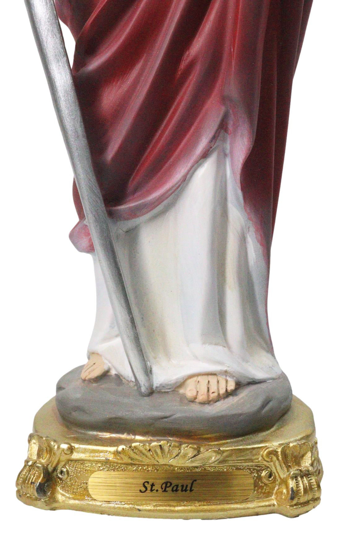 Christian Apostle Of Jesus Saint Paul Holding Sword And The Word Figurine 8"H