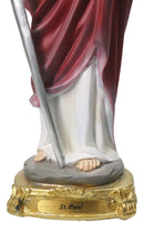 Christian Apostle Of Jesus Saint Paul Holding Sword And The Word Figurine 8"H