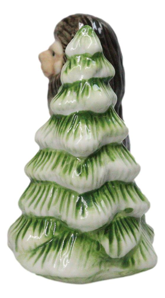 Ceramic Bigfoot Cryptid Ape By Pine Tree Salt And Pepper Shakers Figurine Set