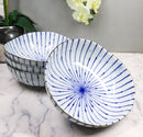 Pack Of 4 Fubuki Tokusa Made In Japan Round Flair Deep Plates Shallow Bowls 36oz