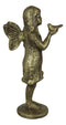 Cast Iron Rustic Enchanted Fantasy Girl Fairy Pixie Faerie With Bird Figurine