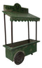 Rustic Green Galvanized Metal Farm Fresh Market Cart Hanging Wall Planter 19"H