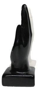 Black And White Fortune Teller Palmistry Hands Ceramic Salt Pepper Shakers Set