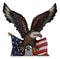 Patriotic USA Freedom Bald Eagle Perching On American Flag Wall Bottle Opener