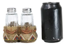 Rustic Tribal Native Indian Moccasin Shoe Shaped Salt And Pepper Shakers Holder