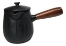 Kyusu Style Side Handle Spirals Cast Iron Teapot 18oz With Enameled Interior