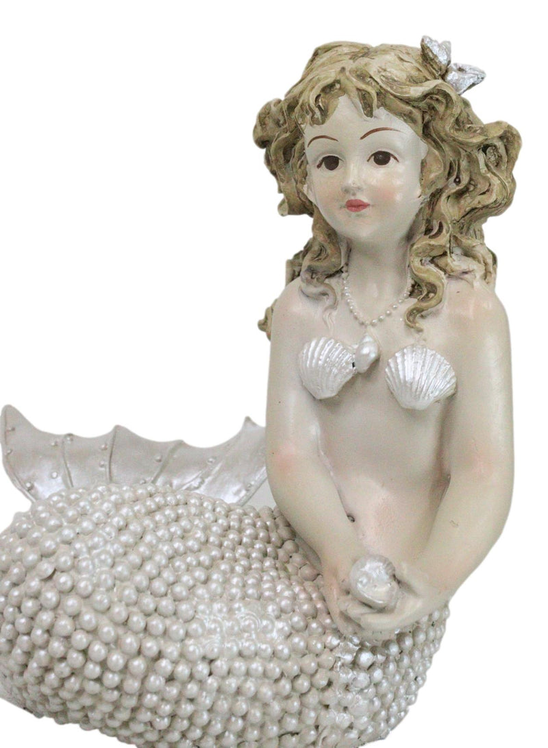 Vintage Ocean Atlantis Seated Mergirl Mermaid Coraline With Pearly Tail Figurine