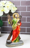 Christian Apostle Disciple of Jesus Saint Andrew with Saltire Cross Figurine 8"H