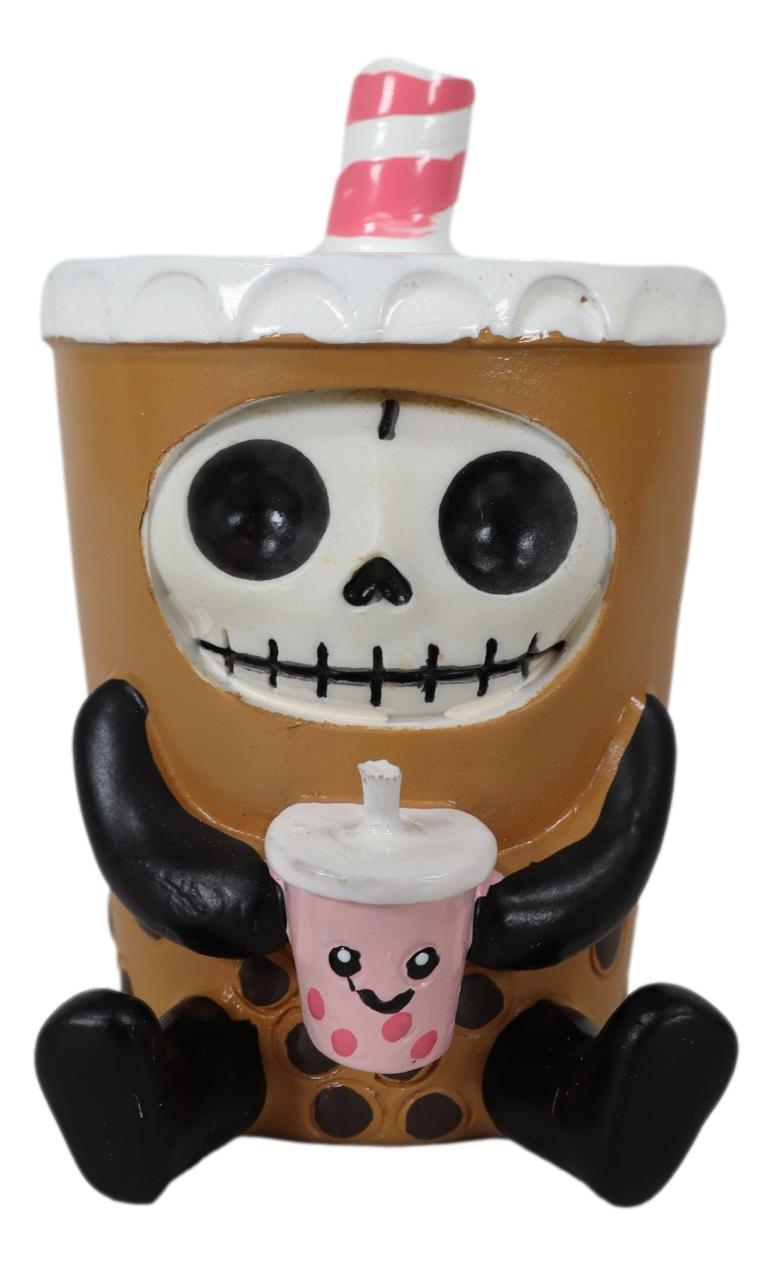 Furrybones Bobby The Bubble Tea Drink Boba Pearls Skeleton Furry Bone Figurine