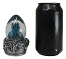 See No Evil Blue Wyrmling Dragon In Colorful LED Acrylic Glass Egg Figurine