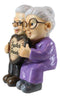 Grandpa And Grandma Old Couple With Together Forever Heart Sign Shelf Sitter