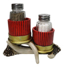 Western Entwined Stag Deer Antlers With Shotgun Bullets Salt Pepper Shakers Set