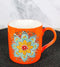 Orange Svadhishthana Sacral Chakra Zen Flower Of Life Mandala Circle Ceramic Mug