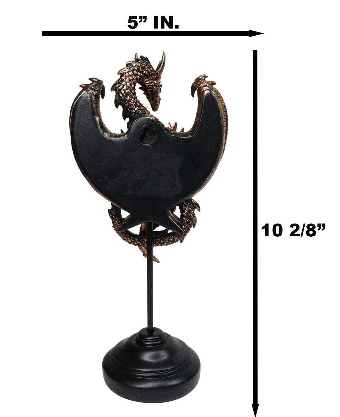 Fantasy Blood Auctor Dragon Masque Ornament On Pole Stand Or Wall Sculpture