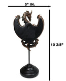 Fantasy Blood Auctor Dragon Masque Ornament On Pole Stand Or Wall Sculpture