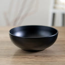 Pack Of 6 Modern Matte Black Melamine Round Appetizer Rice Shallow Bowls 16oz