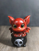 Set Of 6 Potion Pals Small Baby Wyrmling Dragon Imp In Cauldron Figurines