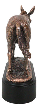 Rustic Western Farmhouse Ass Donkey Mule Electroplated Bronze Resin Figurine