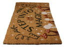 Step Into Magic Dark Forest Mushrooms Wicca Coir Coconut Fiber Floor Mat Doormat