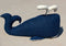 Fiona Walker England Handmade Organic Nautical Blue Whale Wall Decor Large 25"W