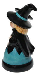 Hocus Pocus Witches With Broomstick Magic Wand Ceramic Salt Pepper Shakers Set