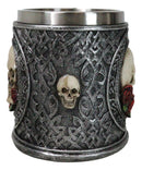 Love Never Dies Day Of The Dead Gothic Sugar Skull With Rose Flowers Coffee Mug