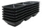 Pack Of 6 Black Silk Melamine 3 Partition Condiment Sauce Dipping Bowl or Dishes