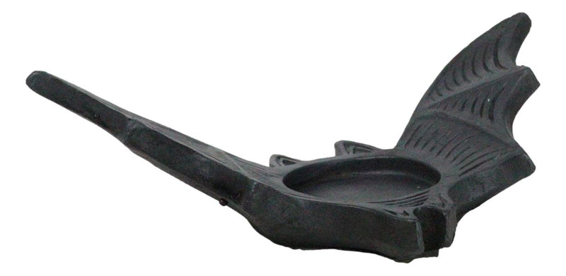 Pack Of 2 Gothic Black Cutout Winged Flying Vampire Bat Votive Candle Holders