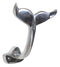 Nickel Plated Aluminum Nautical Baleen Blue Whale Tail Wall Coat Hook Hanger