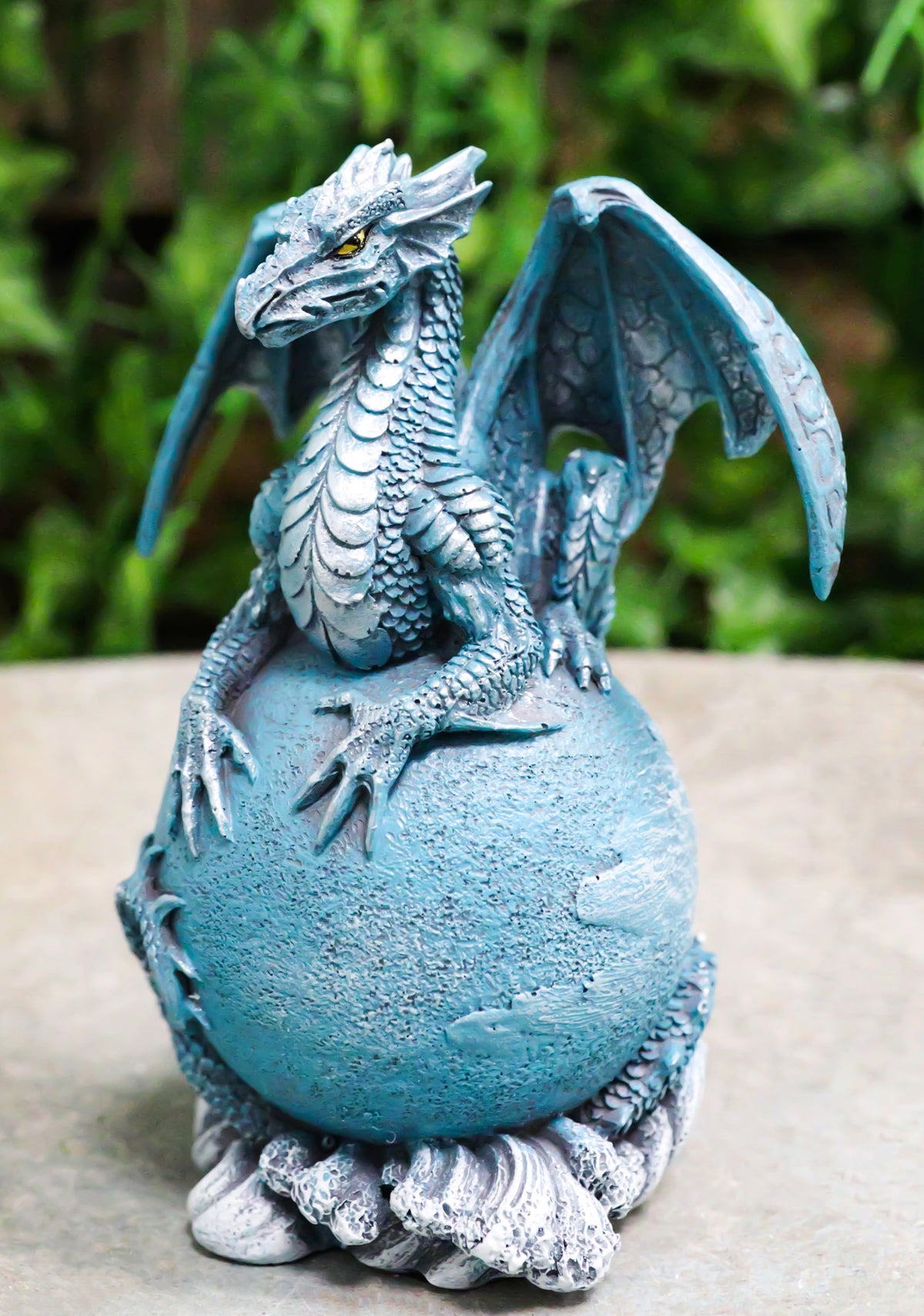 Celestial Solar Galaxy Planet Uranus Terrestrial Guardian Blue Dragon Figurine