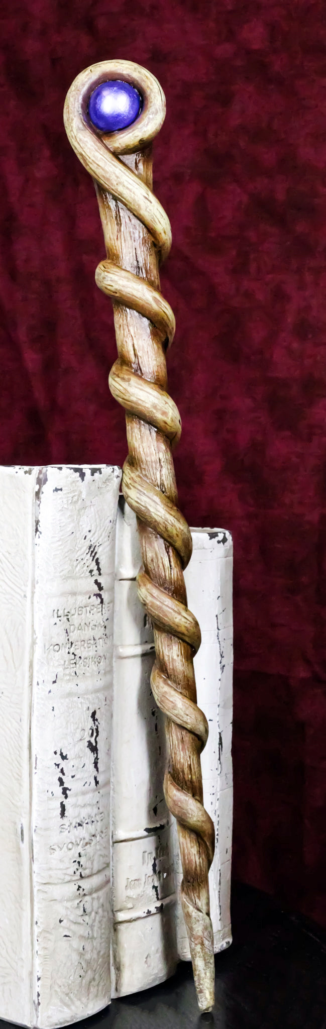 Twisted Branch Willow Scepter Blue Stone Cosplay Wand 13" Accessory Costume Prop