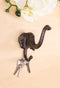 Pack Of 2 Rustic Cast Iron Safari Elephant Trunk Up Double Peg Wall Hook Hanger