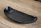Pack Of 6 Half Moon Matte Black Melamine 2 Partitions Sushi Plates Platters 11"L