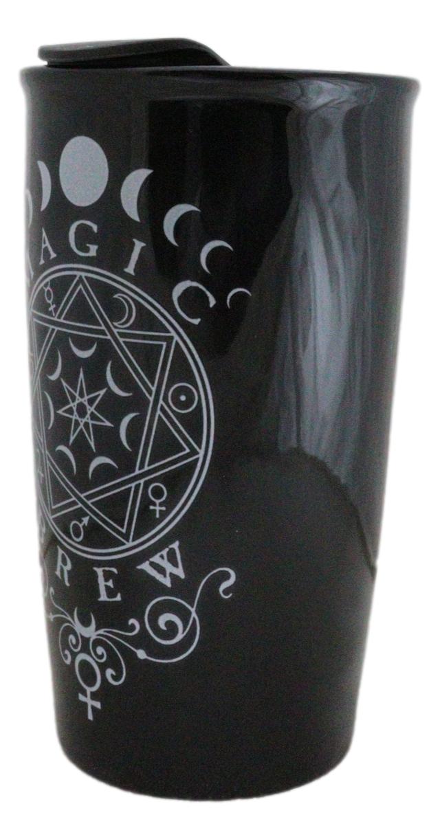 Wicca Witchcraft Phases Of The Moon Magic Brew Ceramic Travel Mug Coffee Tea Cup