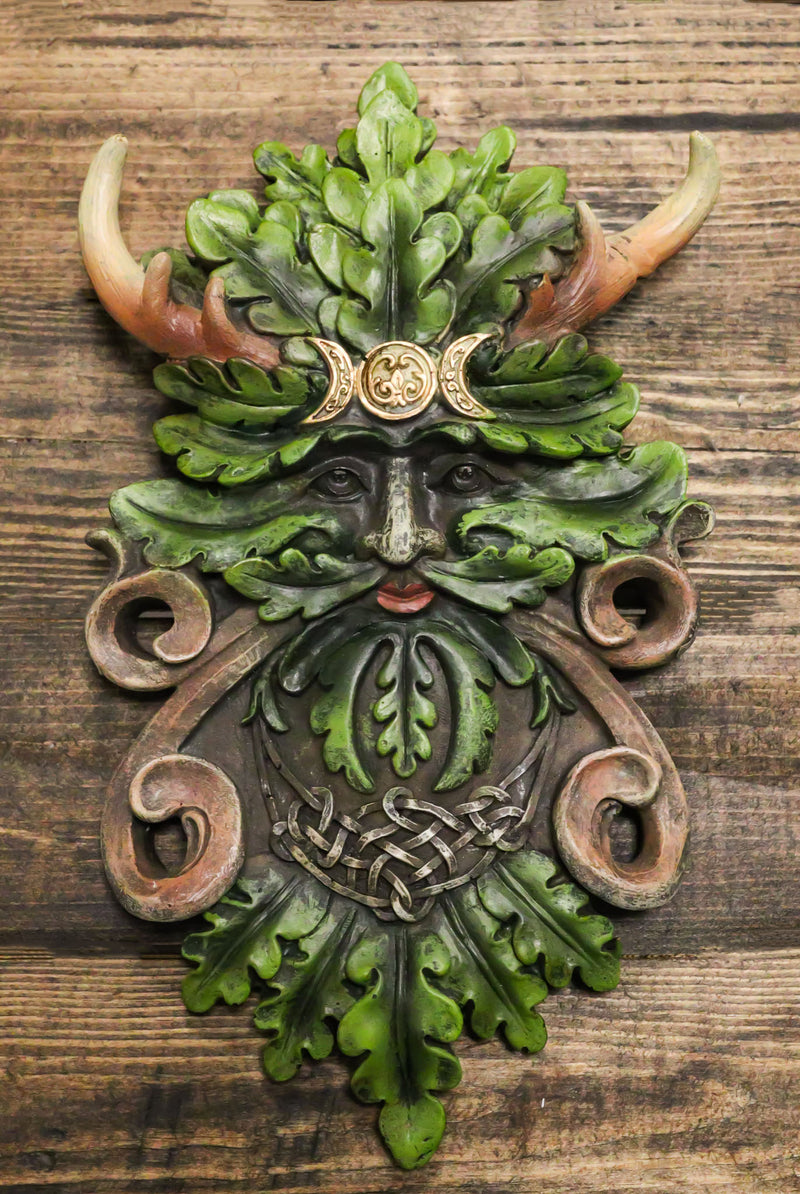 Nature Spirit God Celtic Greenman Tree Ent Canopy Hanging Wall Decor Plaque