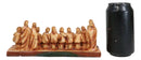 Leonardo Da Vinci The Last Supper Jesus And Disciples Faux Cedar Wood Figurine