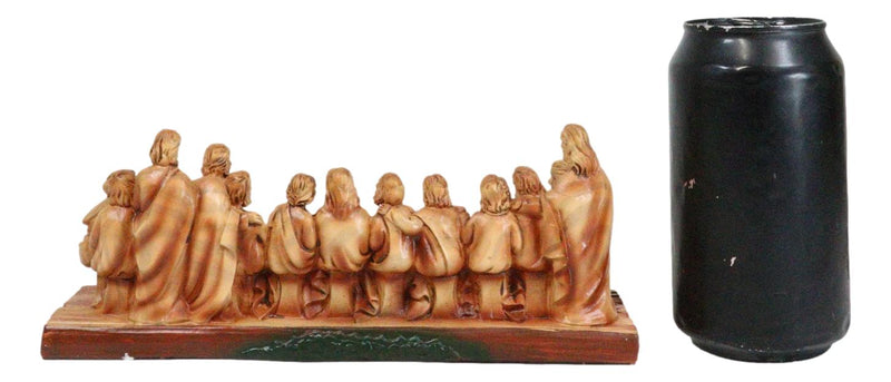 Leonardo Da Vinci The Last Supper Jesus And Disciples Faux Cedar Wood Figurine