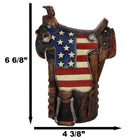 Rustic Western Cowboy Horse American Flag Saddle Money Coin Savings Piggy Bank
