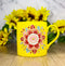 Yellow Manipura Navel Chakra Zen Flower Of Life Mandala Circle Ceramic Mug