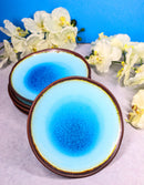 Pack Of 6 Blue Sky Aozora Kannyu Ceramic Round Appetizer Salad Dessert Plates