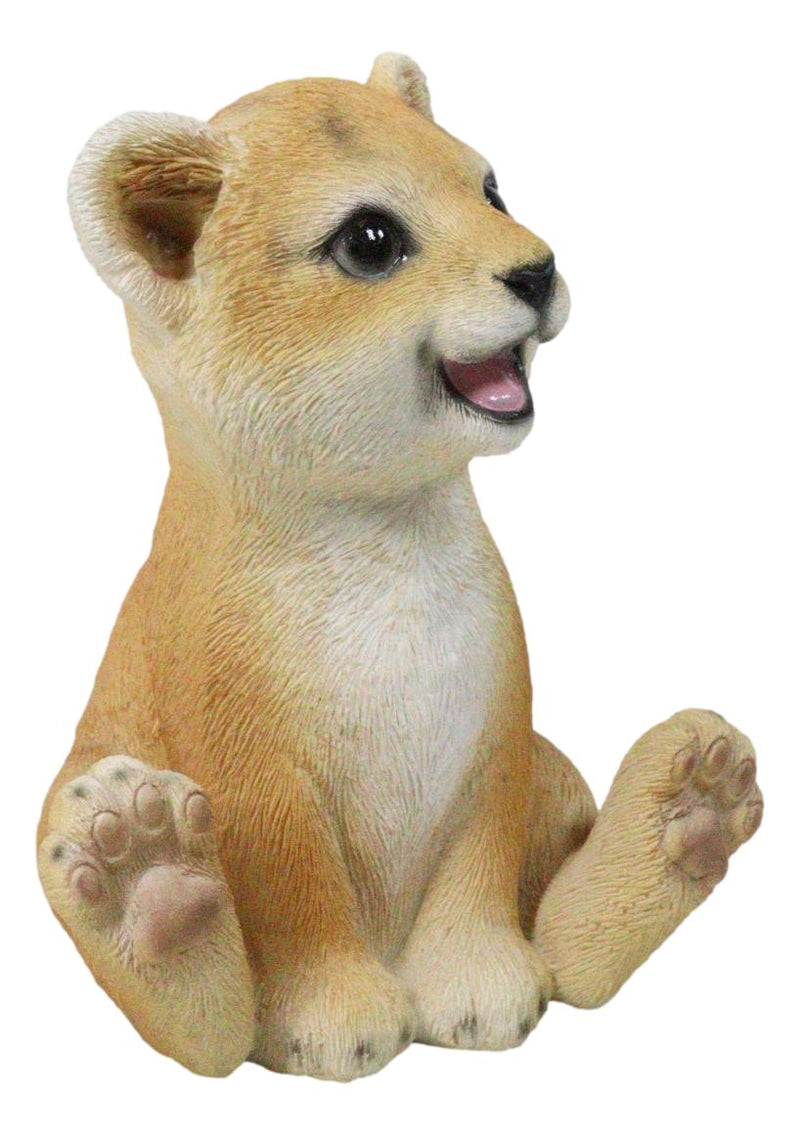 Adorable Prince of The Safari Jungle Forest African Lion Cub Figurine 4" Long